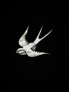 White Swallow Black T-Shirt